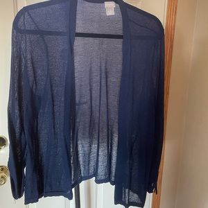 Blue Chicos light weight cardigan. Size 3(XL). Excellent condition.